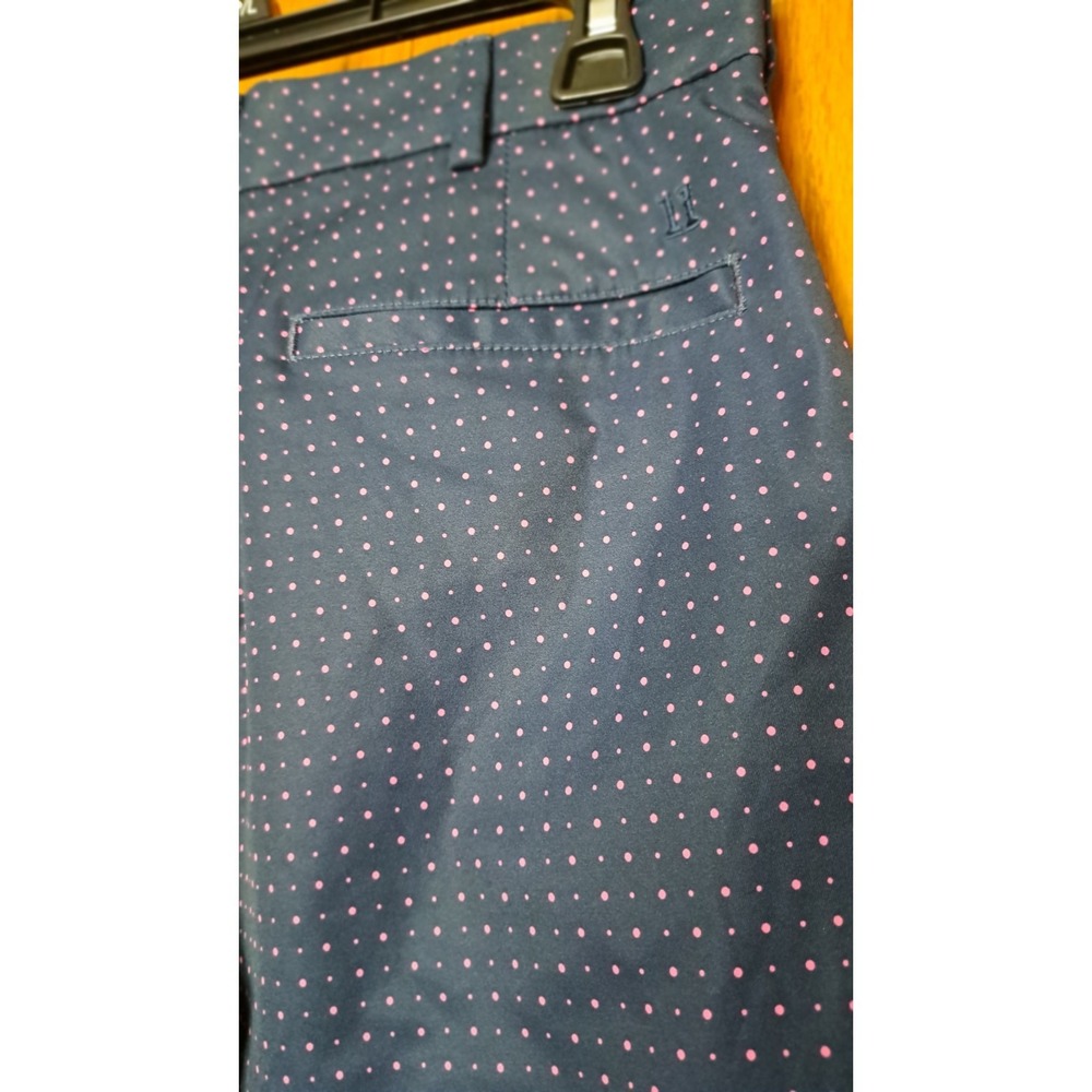 Walter Hagen Men's Golf Shorts Blue Pink Polka Dot Size 32 - Picture 5 of 10